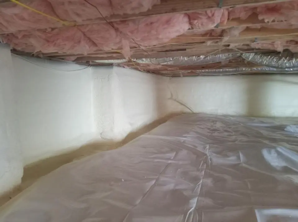 Crawl space encapsulation with closed-cell spray foam for Spray Foam Roofing in Travis Ranch